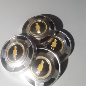 Silver and Black Wheel Center Caps 4